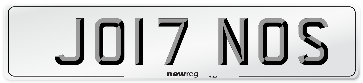 JO17 NOS Number Plate from New Reg